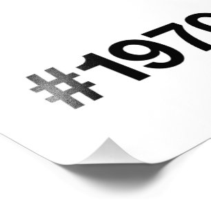 1970 Hashtag 55 Years Birthday Anniversary Photo Print