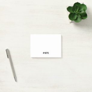 1970 Hashtag 55 Years Birthday Anniversary Post-it Notes