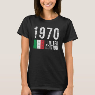 1970 Limited Edition Italy with Flag Birthday T-Shirt