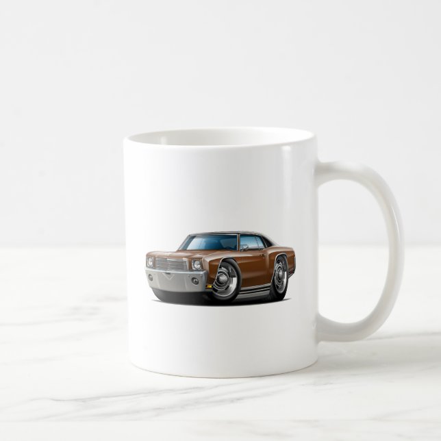 1970 Monte Carlo Brown-Black Top Car Coffee Mug (Right)