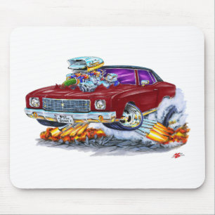 1970 Monte Carlo Maroon Car Mouse Pad