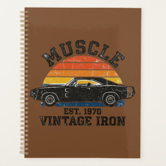 1970 Muscle Car Sunset - Vintage Iron Planner