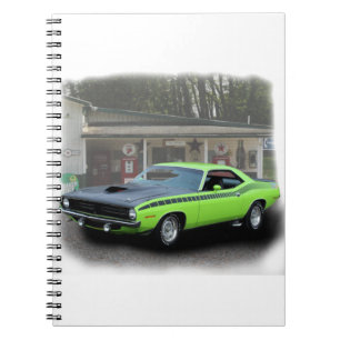 1970 Plymouth AAR Cuda in filling statio series Notebook
