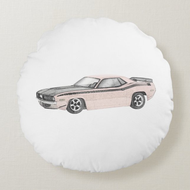 1970 Plymouth Barracuda Round Cushion (Front)