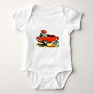 1970 Plymouth Cuda Red Car Baby Bodysuit