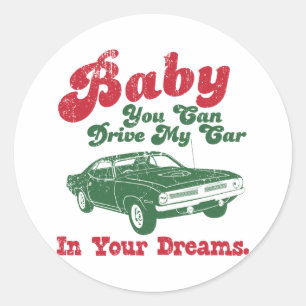 1970 Plymouth Hemi Cuda Classic Round Sticker