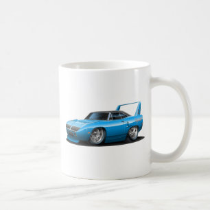 1970 Plymouth Superbird Blue Car Coffee Mug