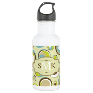 1970 Retro Circle Pattern 32. oz. 532 Ml Water Bottle