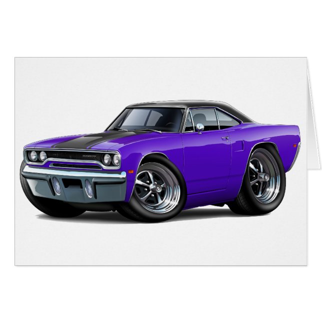 1970 Roadrunner Purple-Black Top (Front Horizontal)