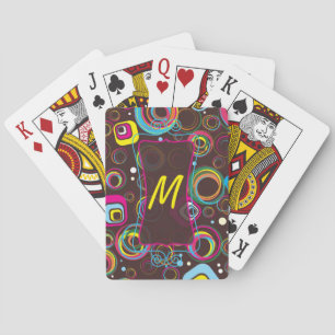 1970’s Retro Circle Monogram Initial Card Deck