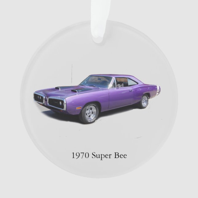 1970 Super Bee acrylic ornament (Front)