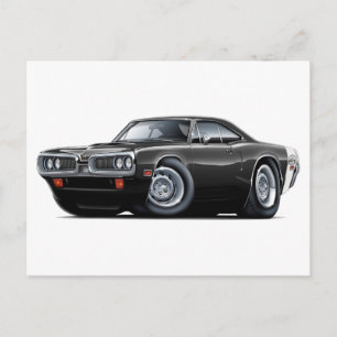 1970 Super Bee Black-White Car Postcard