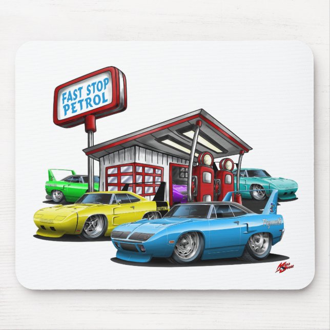 1970 Superbird Gas Station Mouse Pad (Front)