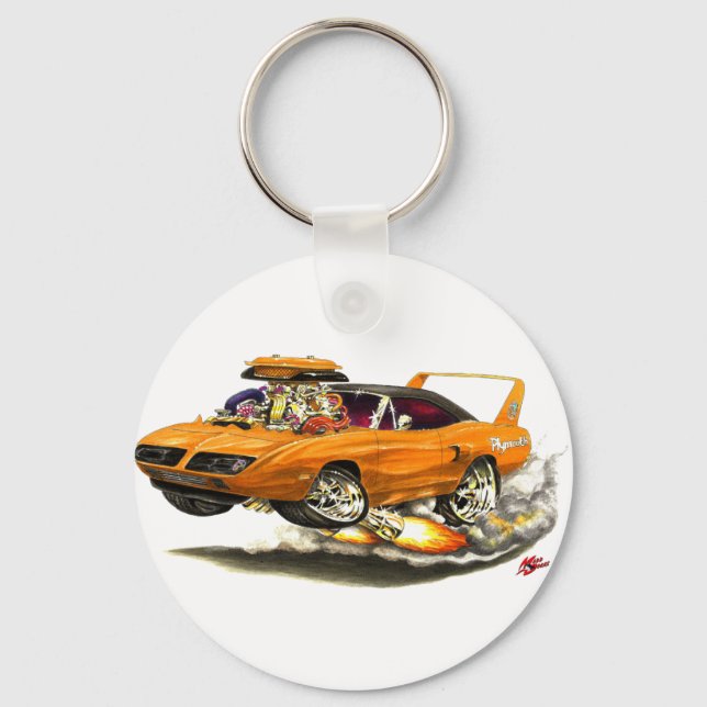 1970 Superbird Orange Car Key Ring (Front)