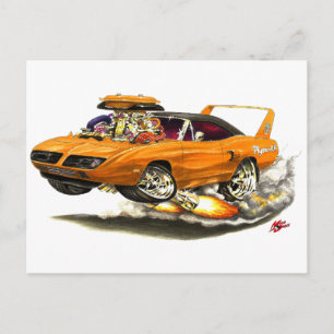 1970 Superbird Orange Car Postcard