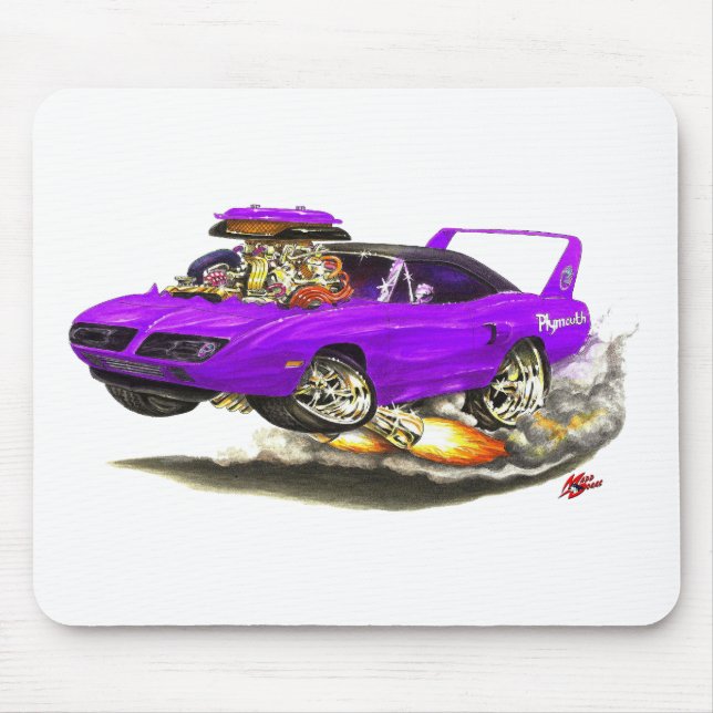 1970 Superbird Purple Car Mouse Pad (Front)