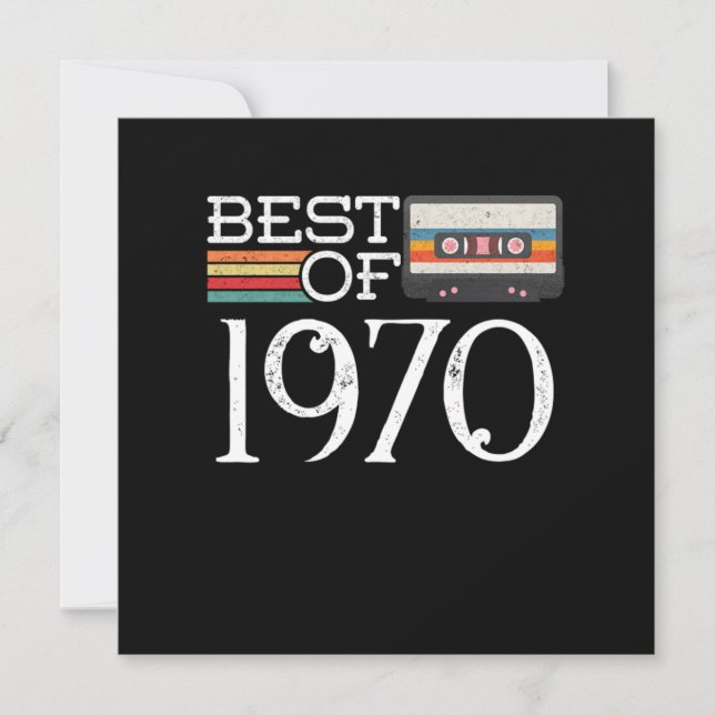 1970 Vintage 50 th Birthday Anniversary Gift Invitation (Front)