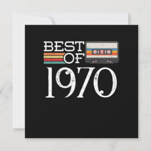 1970 Vintage 50 th Birthday Anniversary Gift Invitation