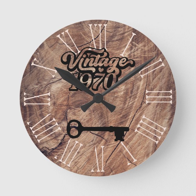 1970 Vintage Acrylic Wall Clock (Front)