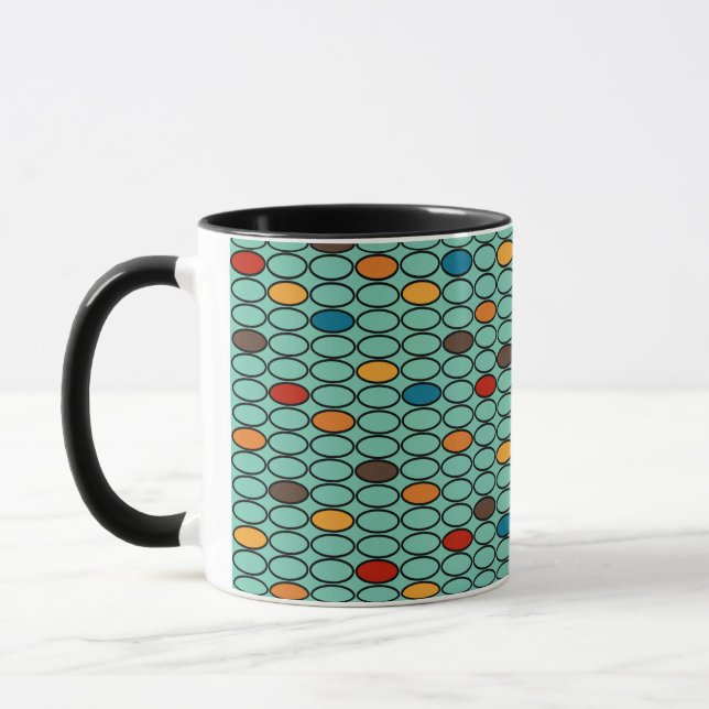 1970s Blue Ovals  Mug (Left)