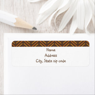 1970s Chevron  Return Address Label