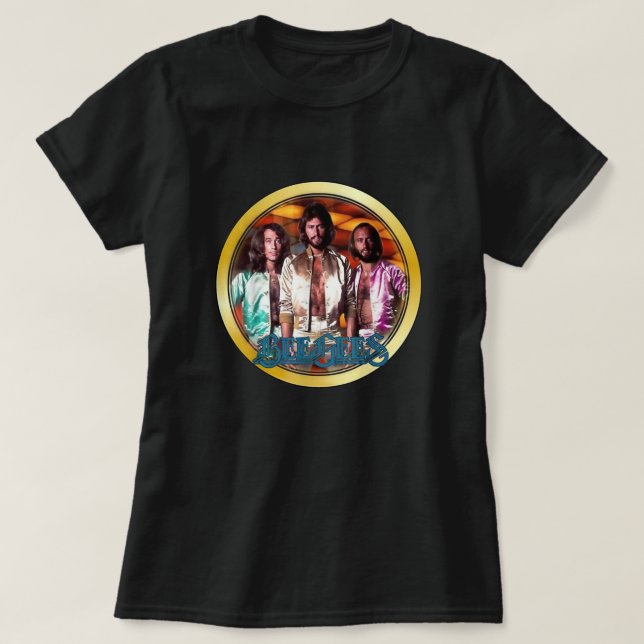 1970's Classic Bee Gees Custom Art T-Shirt (Design Front)