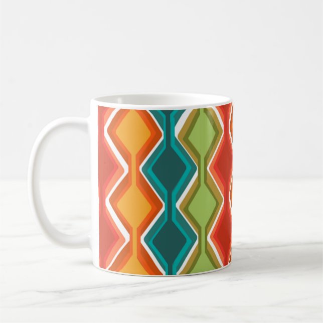 1970s Connected Diamonds Coffee Mug (Left)