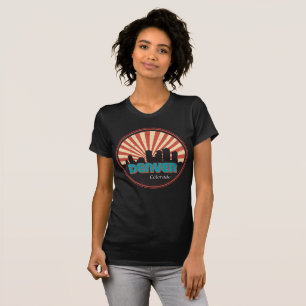 1970s Denver Colorado State Skyline Retro Vintage T-Shirt