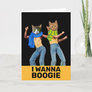1970's DISCO CAT ROMANCE LOVE CARD