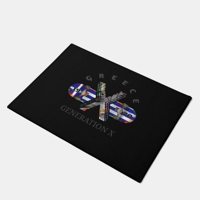 1970's Generation X Greece Skateboard Doormat (Angled)
