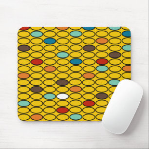 1970s Gold Ovals Mouse Pad