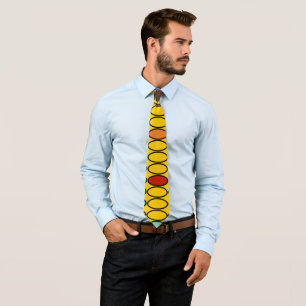 1970s Gold Ovals  Neck Tie