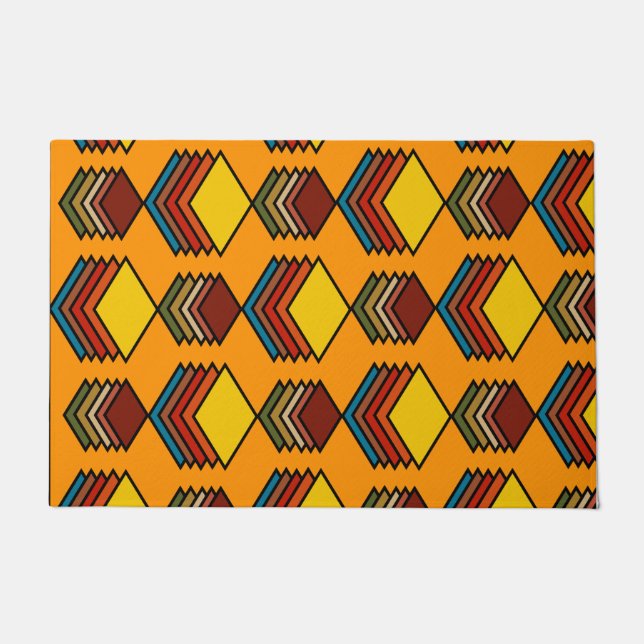 1970s Inspired Diamonds Doormat (Front)