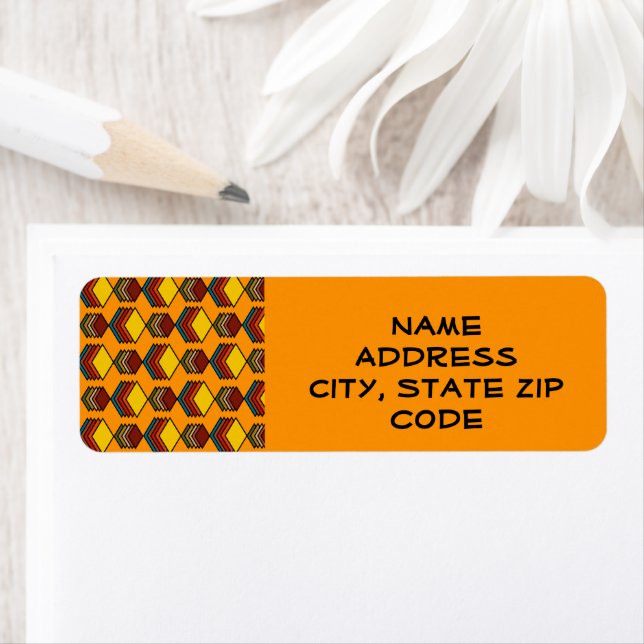 1970s Inspired Diamonds  Return Address Label (Insitu)