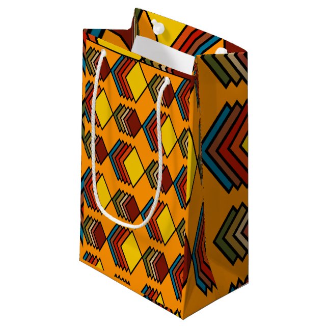 1970s Inspired Diamonds Small Gift Bag (Front Angled)