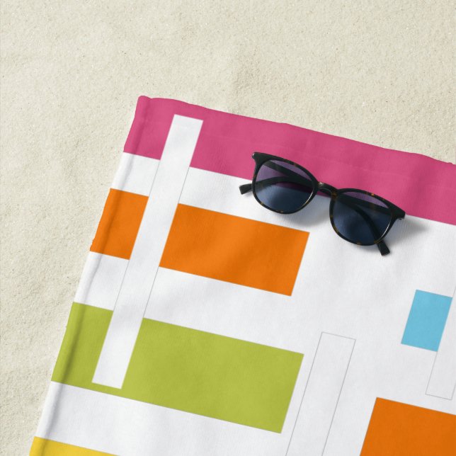 1970s Lines  Beach Towel (In Situ)