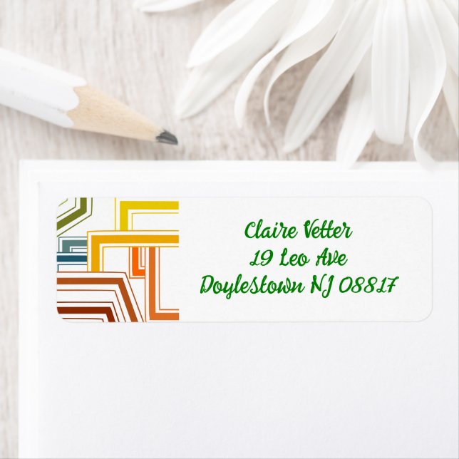 1970s Lines  Return Address Label (Insitu)