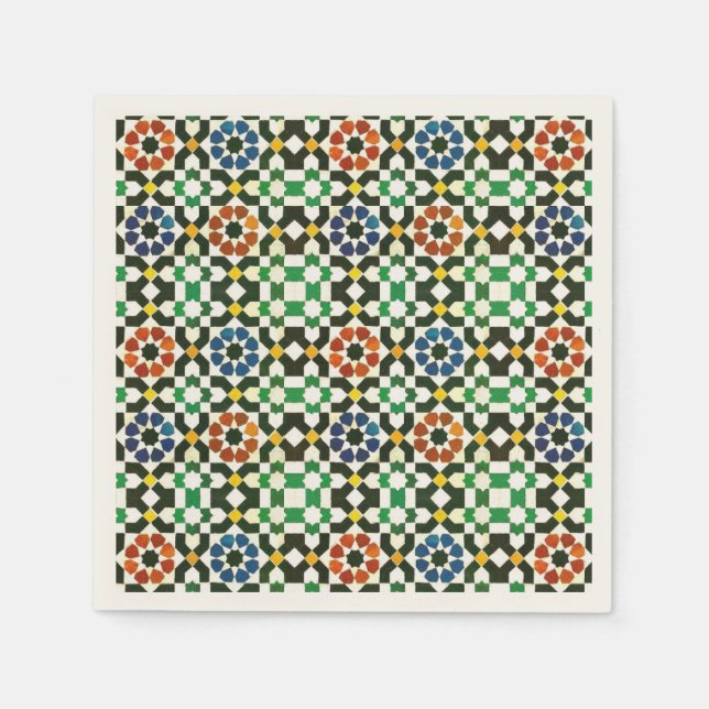1970s Moroccan Colour Pattern Napkin (Front)