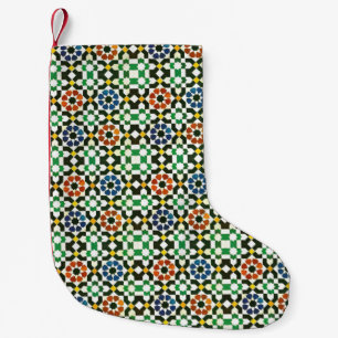 1970s Moroccan Colour Pattern Small Christmas Stocking