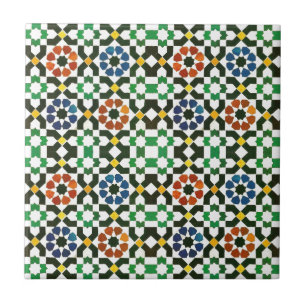 1970s Moroccan Colour Pattern Tile