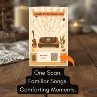 1970s Music Playlist Greeting Card Dementia