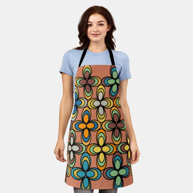 1970s Oval Flowers Apron (Worn)