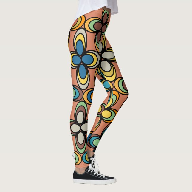 1970s Oval Flowers  Leggings (Right)