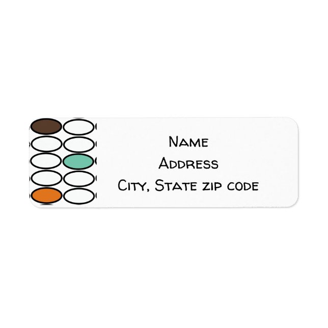 1970s Ovals  Label Return Address Label (Front)
