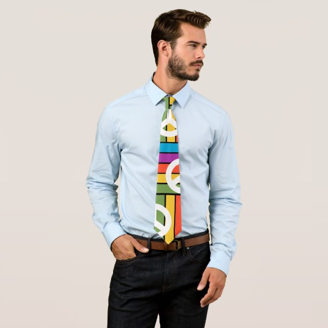 1970s Peace  Neck Tie (In Situ)