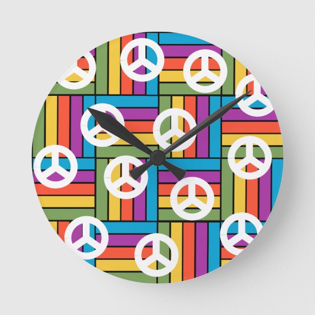 1970s Peace Round Clock (Front)