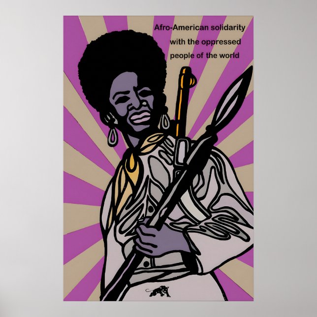1970s Poster Black Panther Afro-American (Front)
