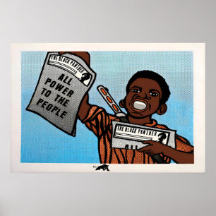 1970s Poster -Black Panther- Power to the people