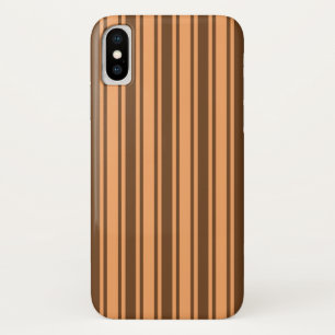 1970s retro brown candy stripes iPhone x case