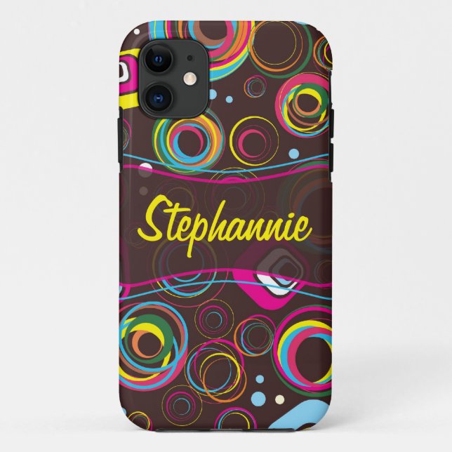 1970's Retro Circle Mate ID™ iPhone 5 Case (Back)
